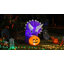 Dinosaure gonflable d'Halloween 5 pi avec citrouille dans la bouche
