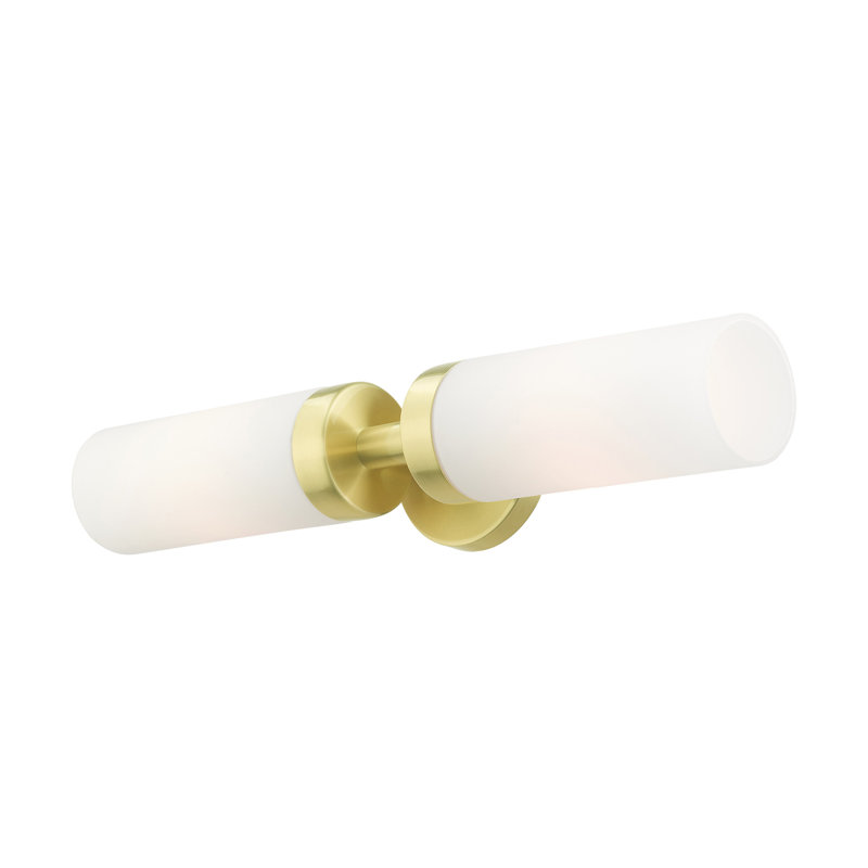 Charlesha 2 - Light Dimmable Bath Sconce, Satin Brass