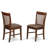 3 Piece Kitchen Table & Chairs Set Contains a Round Dining Table with Dropleaf and 2 Linen Fabric Dining Room Chairs, 42x42 Inch, Mahogany-512207889-512207888-445204700