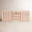 Boîte de rangement en résine rayée orange et blanche Jona-116469198