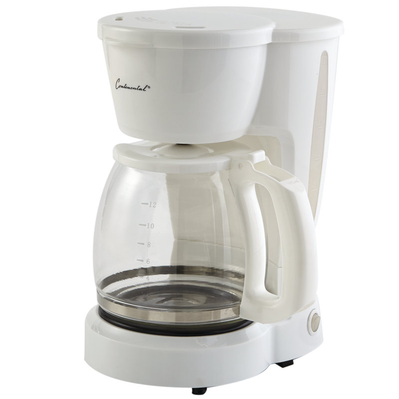 Prep & Savour 12-Cup Glass Coffee Maker, White