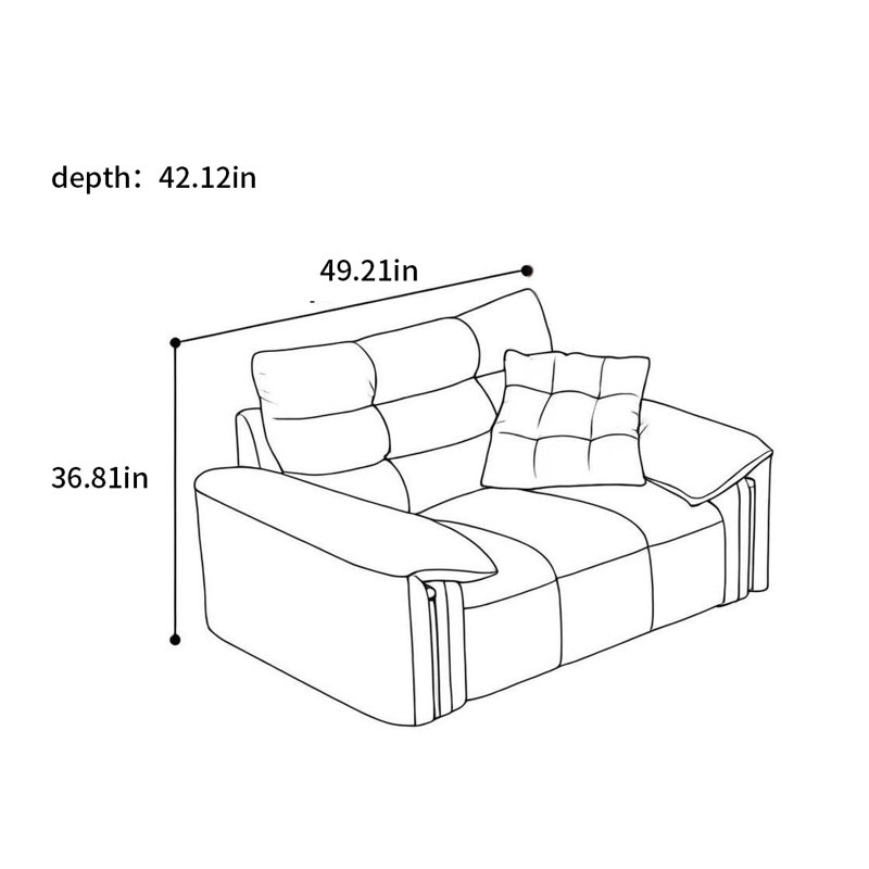 Italian minimalist elephant ear fabric sofa