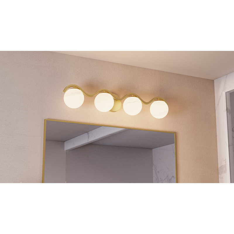 Alcantar 4-Light Aged Brass Bath Light