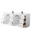 Ensemble de meuble-lavabo double autoportant 84 po avec plateau en marbre Elan TK-108351834-108351837-108351840