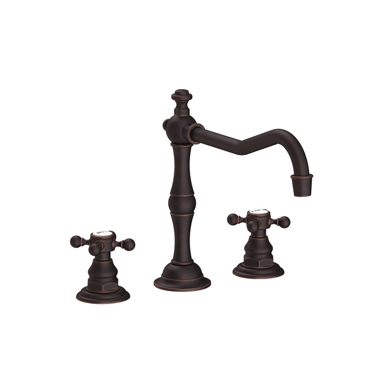 Chesterfield Double Handle Kitchen Faucet, Venetian Bronze, Cross