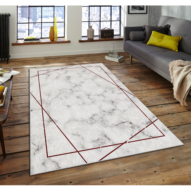 Luxurious Velvet Area Rug, 4.6 x 7.2 Feet | 100% Polyester, 740 g/m² | Non-Slip Felt Dot Underside, Machine Washable | Digital Print Design, Easy to Clean, Perfect for Living Room & Bedroom Décor