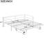 Lit de jour simple en métal blanc avec lit gigogne à DEL et pliable, lit de style industriel, supports de lit de support stable sur lit gigogne-1890703020