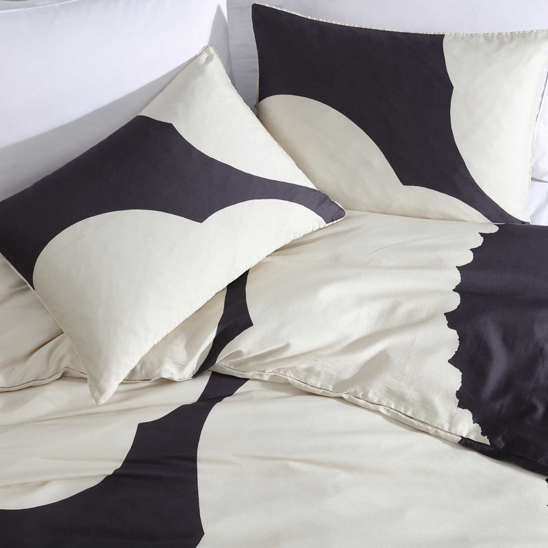 Iso Unikko Organic 100% Cotton Standard Duvet Cover Set, King Duvet Cover + 2 King Shams