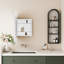 Armoire de salle de bain encastrée ovale 21,06 x 4,47 po - Cadre en métal avec miroir et tablettes réglables, rangement mural blanc 20 x 34 po-357113441-357113442