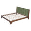 Cadre de lit très grand en bois de pin de qualité supérieure avec tête de lit, design moderne Mid-Century, finition noyer et vert pour les chambres élégantes-1168668421-1168668422
