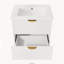 Meuble-lavabo mural moderne de 122 cm (48 pouces) avec lavabo double en céramique et 4 tiroirs, blanc-777223401
