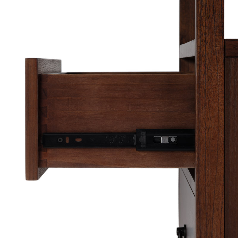 Lark 2 Drawer Wide Nightstand, Brown