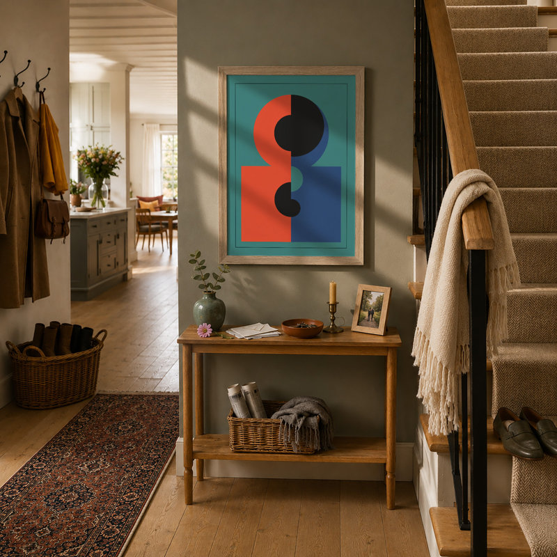 Balance And Duality Geometric - Print, A1 - 84.1 x 59.4 cm, Oak