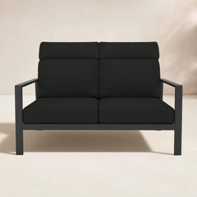 Townsend Metal Outdoor Loveseat With Sunbrella Cushion