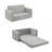 Alexandrea Kids 5.5'' Sleeper and Ottoman-684791213