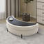 Grand repose-pieds rembourré avec rangement demi-lune-41860306