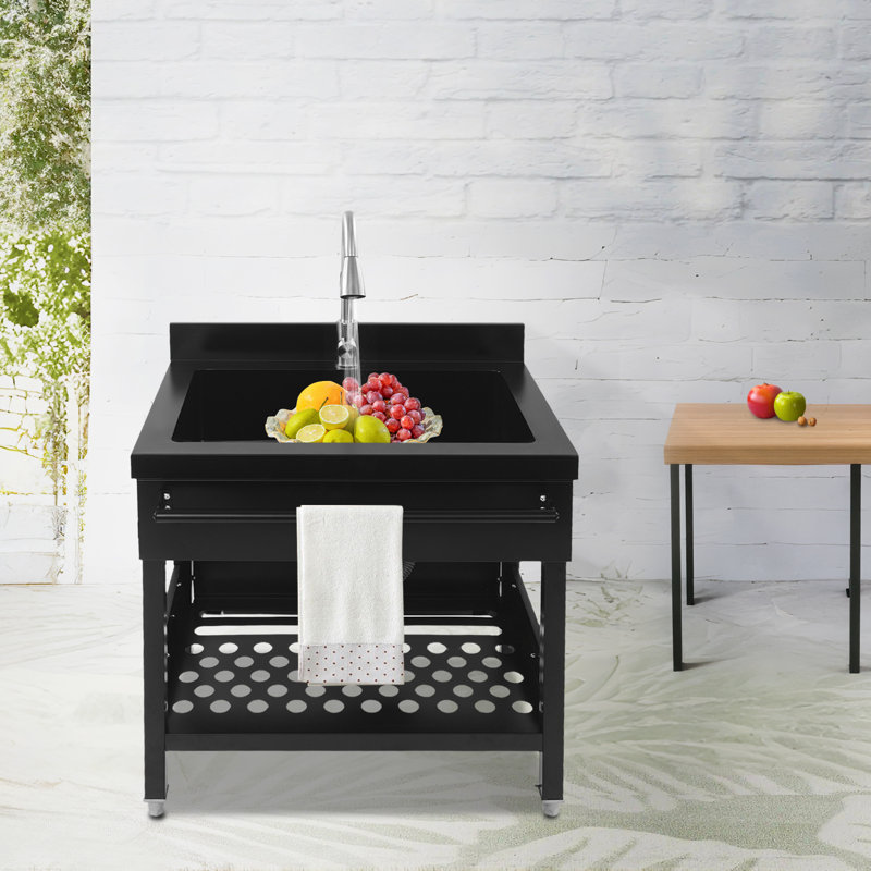 Free Standing Stainless Steel Laundry Sink