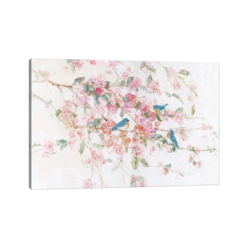 «Cottage Sweet Song I» par Sally Swatland - reproduction d'art, H 12 po x l 18 po x 1,5 po, Toile tendue, Pas de tapis