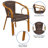 Nannie Rattan Restaurant Patio Chair with Bamboo-Aluminum Frame-33388873