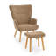 Upholstered With Footstool Armchair-135664581