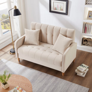 Modern Design Upholstered Tufted Loveseat For Living Room Department