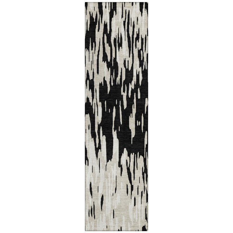 Aleighna Area Rug with Non-Slip Backing, Runner 2'3" x 7'6"