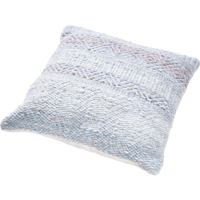 Indoor / Outdoor Geometric Square Throw Cushion, Blue