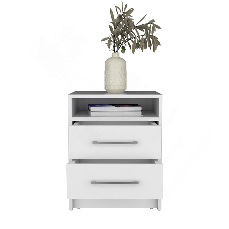Nightstand Chase, Bedroom, White, White