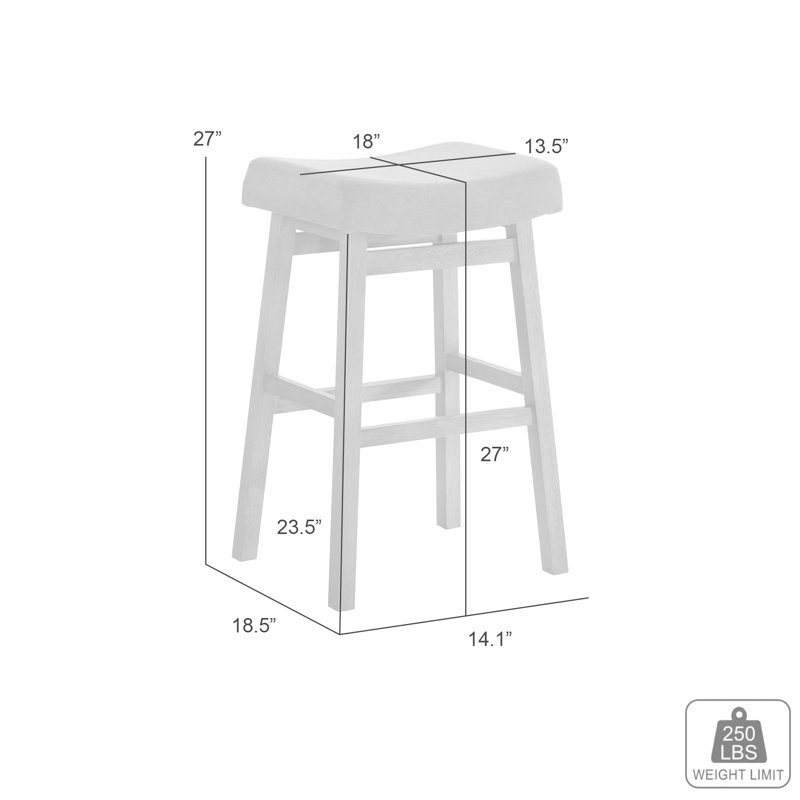 Tabouret de bar à hauteur de comptoir en bois Lenon, 1, Tabouret de comptoir (siège d'une hauteur de 27 p