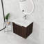 Armoire de salle de bain avec lavabo en résine, portes à fermeture douce, conception à fixation flottante, pour petite salle de bain