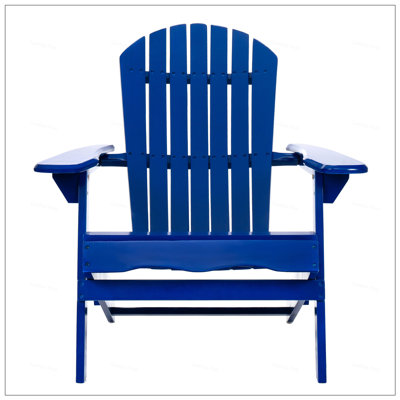 Durable Acacia Wood Folding Adirondack Chair With Traditional Slats For Outdoor Relaxation And Easy Storage