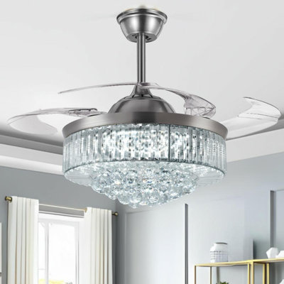 Luminaire suspendu en cristal 42 po