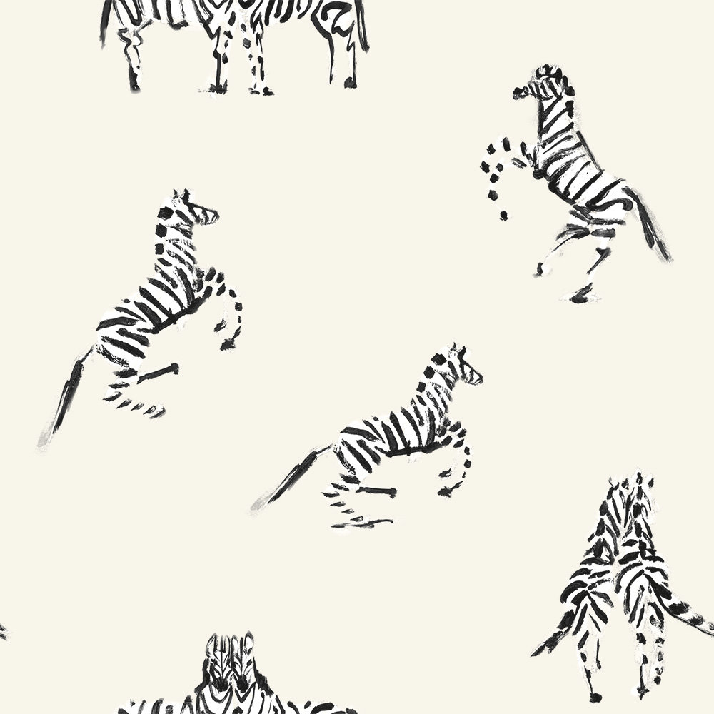 Zebras In Love Peel And Stick Wallpaper By Birch Lane™