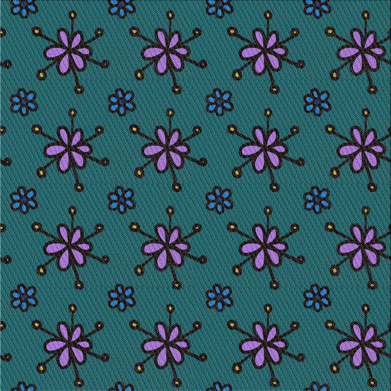 Tapis décoratif florale/rouge Auberon, Carré 4 pi