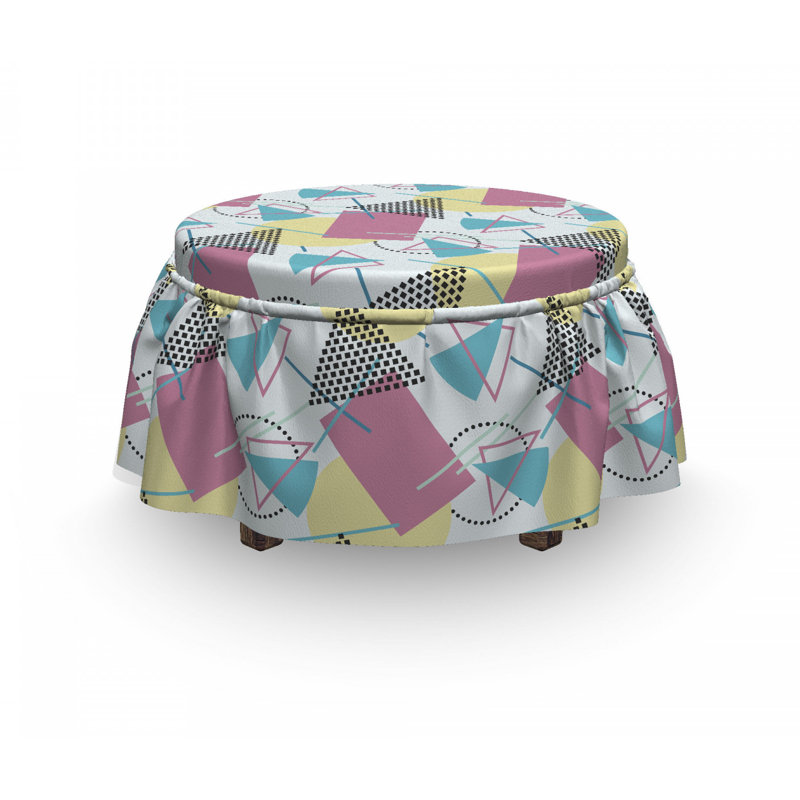 Housse pour repose-pieds funky memphis