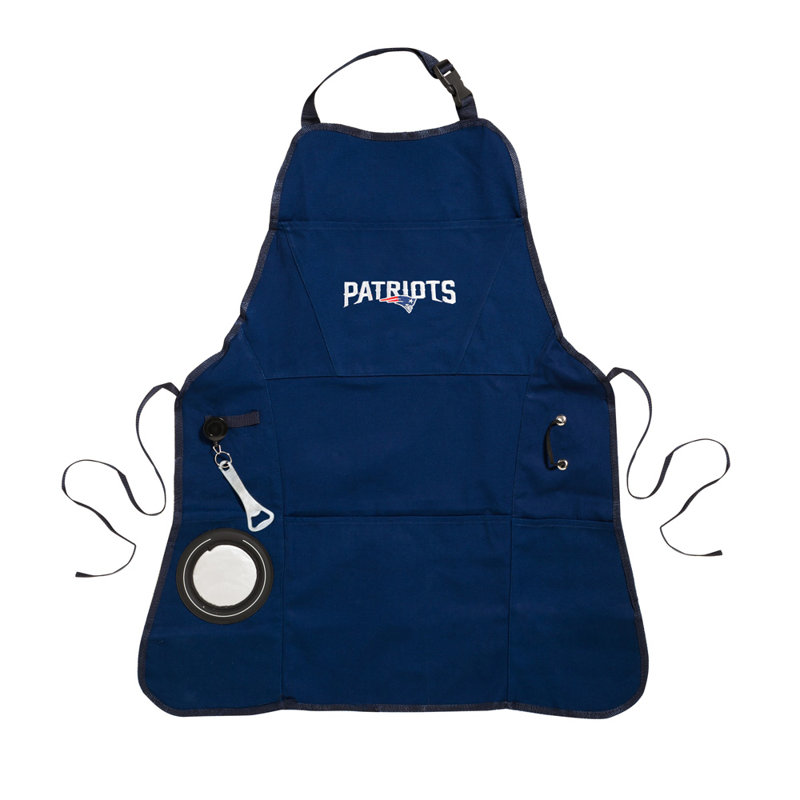 NFL Grill Apron with Bottle Opener and Towel Hook, New England Patriots