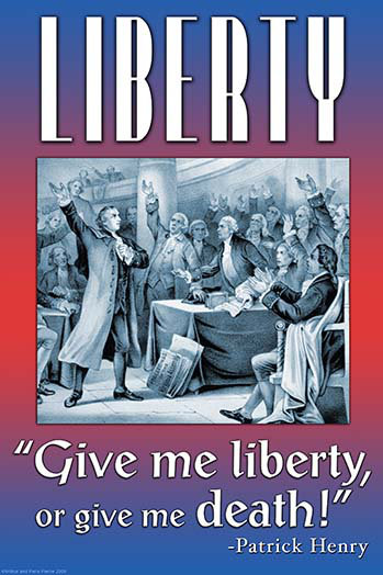 « liberty » par wilbur pierce, affiche rétro, 66" H x 44" W