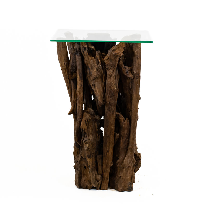 Aggelos Glass Top End Table