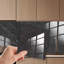 Budworth Black Ink Marble Stone Tile Sticker 15.24cm W x 15.24cm L 