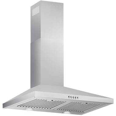  CAVALIERE 30 Inch Under Cabinet Range Hood Stainless Steel  Kitchen Exhaust Vent With 200 CFM, 3 Speed Fan & Touch Sensitive Control  Panel LED lights : Appliances