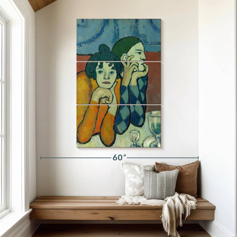 Leisha Les Deux Saltimbanques, H 50 po x l 32 po