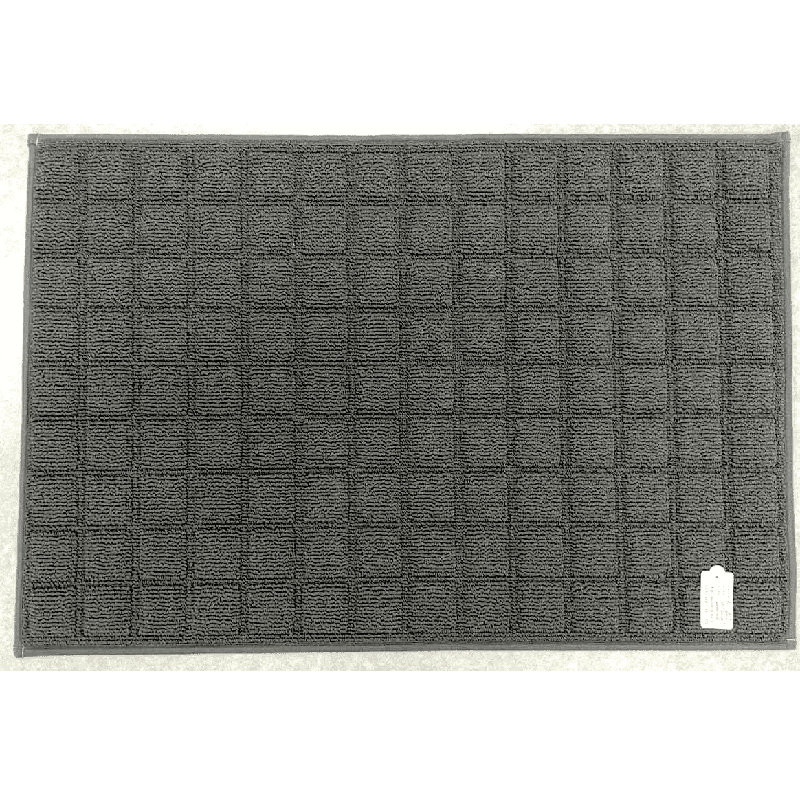 Paillasson antidérapant pour l'intérieur et l'extérieur, L 17 po x L 30 po, Gris foncé
