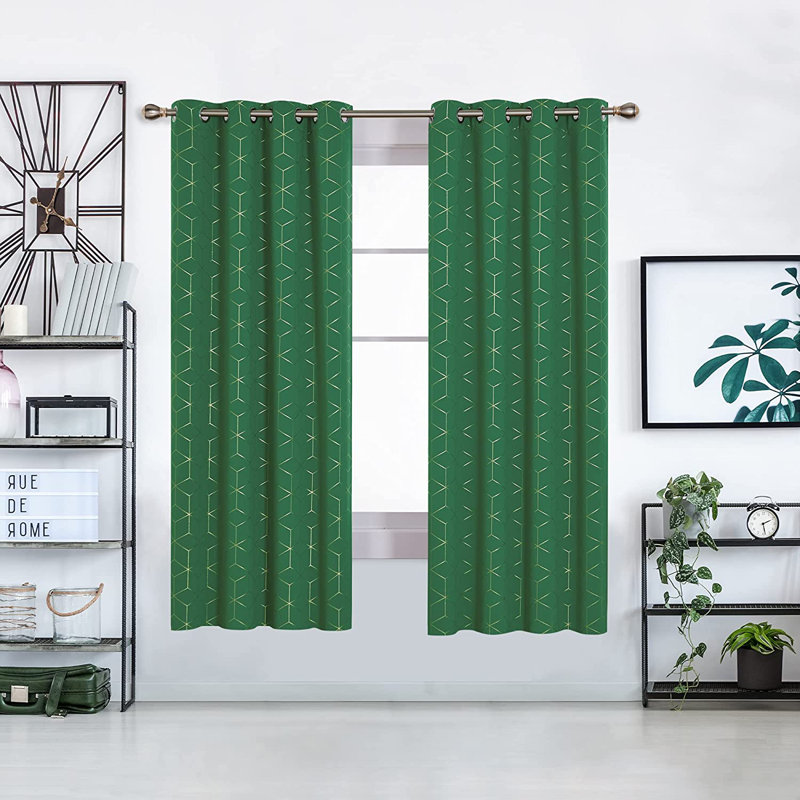 Malone Room Darkening Thermal Curtain, Dark Forest, Width 117 x Drop 183cm