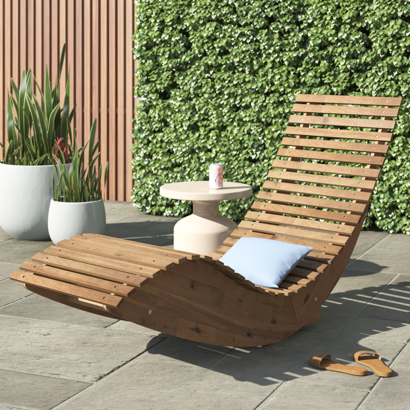 Umera 180cm Long Acacia Single Chaise