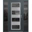 Porte d'entrée avant prémontée à 2 panneaux latéraux en acier argenté anthracite / anthracite-119905893-119905892-119905890