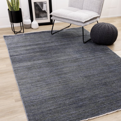 Hemenway Blue Green Speckled Solid Two-Toned Area Rug