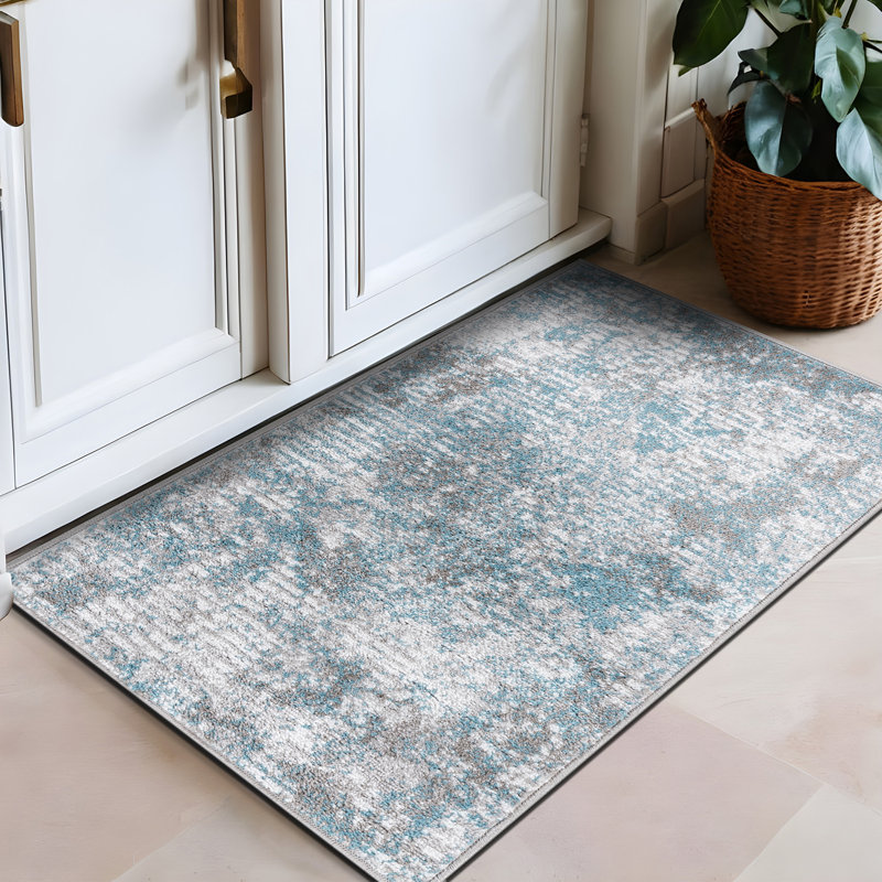 Milroy Abstract Machine Woven Polypropylene Area Rug, Rectangle 2' x 3'