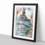 The Eiffel Tower in Paris in Abstract - Picture Frame Painting Print-55737520-55737523