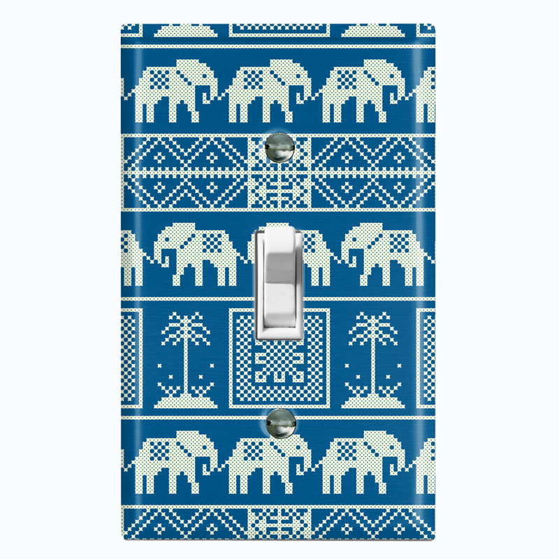 Patterned 1 - Gang Toggle Light Switch Standard Wall Plate