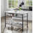 White Cultured Marble Top & Gray Finish Kitchen Island